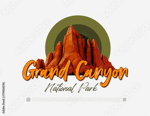 Grand Canyon national park label design