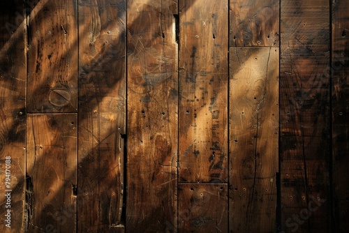 Tiled wood wall background - vintage wood. Beautiful simple AI generated image in 4K, unique. photo
