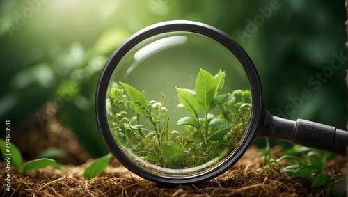 "Photo Real: Eco Lens Revealing Details of Eco-Friendly Practices and Zero Waste Solutions" in Adobe Stock Concept