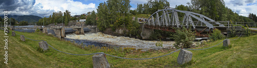 Hydroelectric power plant Vittingfoss on the river Lagen in Norway, Europe
