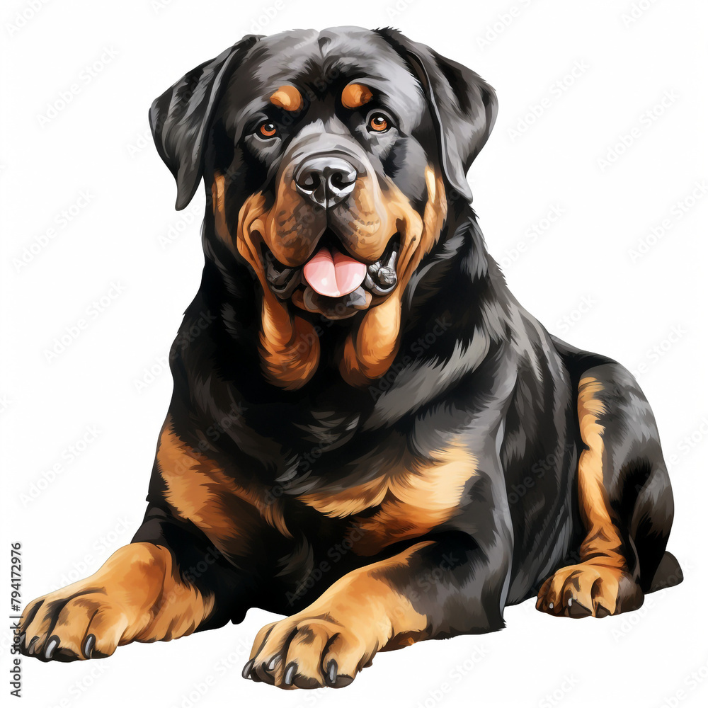 clipart rotweiler sitting сreated with Generative Ai clipart rotweiler sitting сreated with Generative Ai