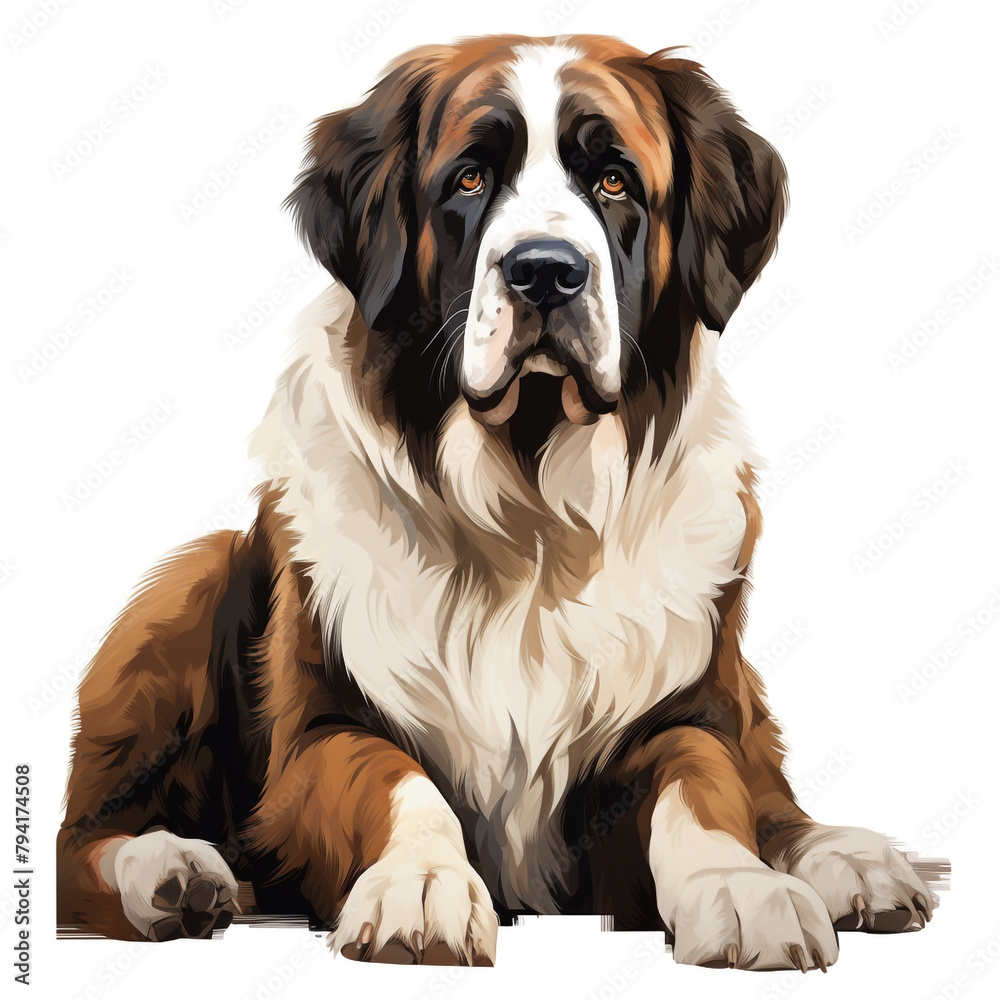 clipart saint bernard sitting сreated with Generative Ai clipart saint bernard sitting сreated with Generative Ai