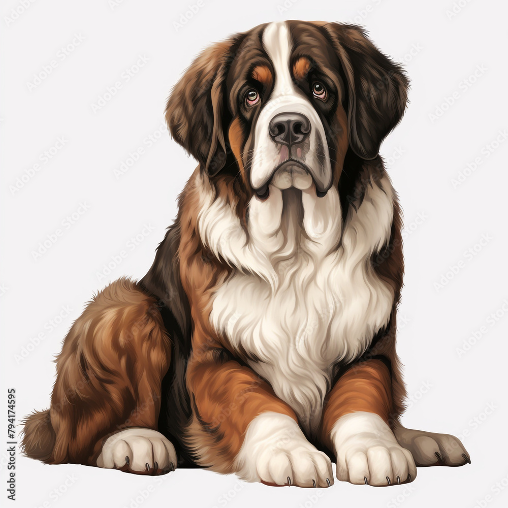 clipart saint bernard sitting сreated with Generative Ai clipart saint bernard sitting сreated with Generative Ai