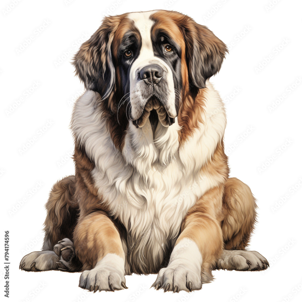 clipart saint bernard sitting сreated with Generative Ai clipart saint bernard sitting сreated with Generative Ai
