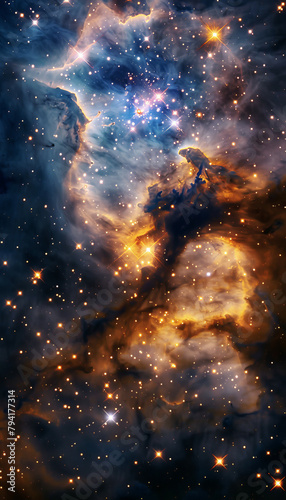 Fototapeta Naklejka Na Ścianę i Meble -  Stellar Vista A Glimpse into the Universes Canvas