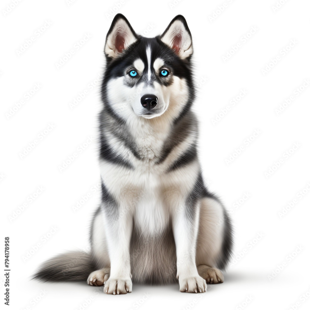 clipart siberian husky sitting сreated with Generative Ai clipart siberian husky sitting сreated with Generative Ai