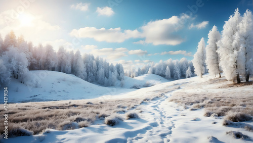 Winter Wonderland Landscape: A Magical Touch for Your Business Visual Identity - Relaxation Area Concept © Gohgah