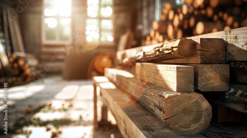 Carpenter Craftman Lumber Timber Woodwork Concept, worker's day, labor day photo