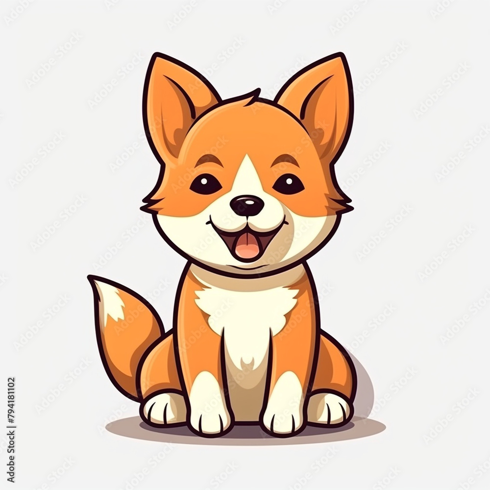 clipart shiba inu sitting сreated with Generative Ai clipart shiba inu sitting сreated with Generative Ai
