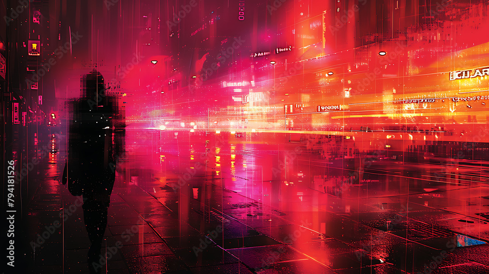 Design a digital artwork with an intense glitch effect that simulates a visual system failure. Design a digital artwork with an intense glitch effect that simulates a visual system failure.