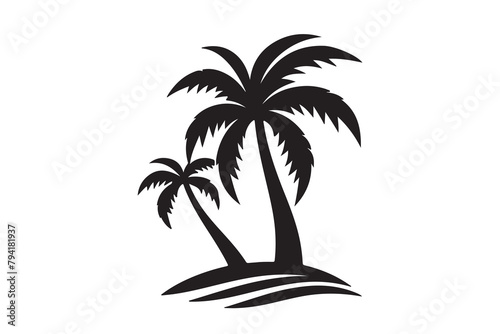 Silhouette of Palm tree Vector, Palm tree silhouette © Tshirt