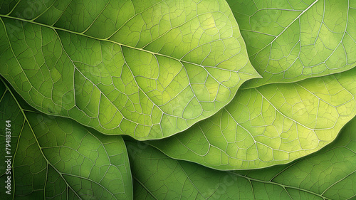 A close up of green leaves with a blurry background
