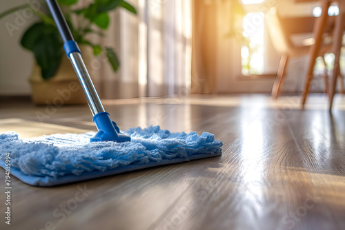 Modern Microfibre Mop Cleaning The House Floor, Clean Wood Parquet, Cleaning Service, Home Cleaning, Housekeeping