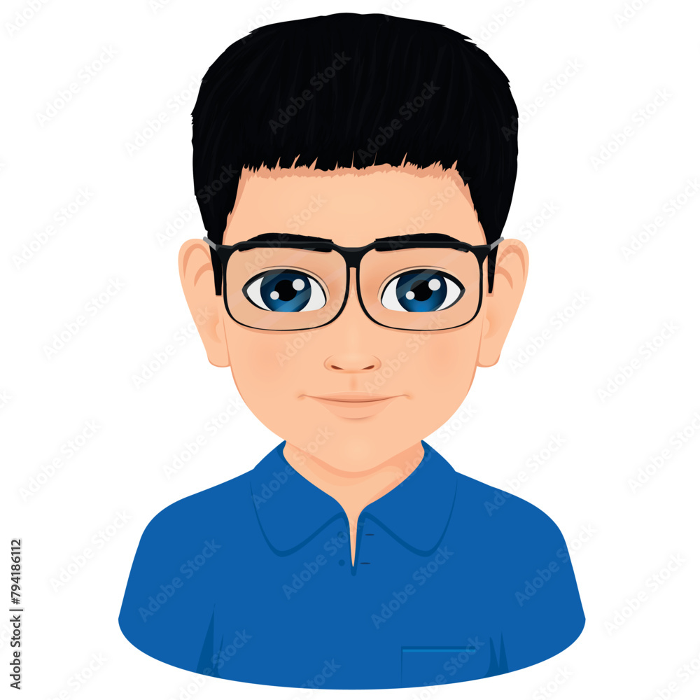 Portrait of charismatic young teenagerwith glasses Portrait of charismatic young teenagerwith glasses
