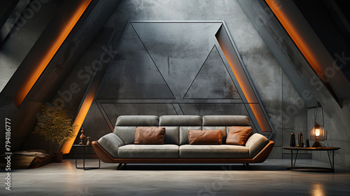 Contemporary Vibe of A Modern Living Room with A Luxurious Sofa