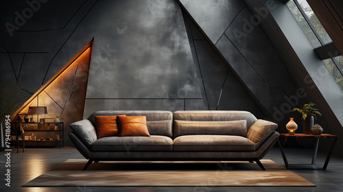 Contemporary Vibe of A Modern Living Room with A Luxurious Sofa