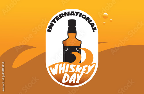 international whiskey day design vector artwork