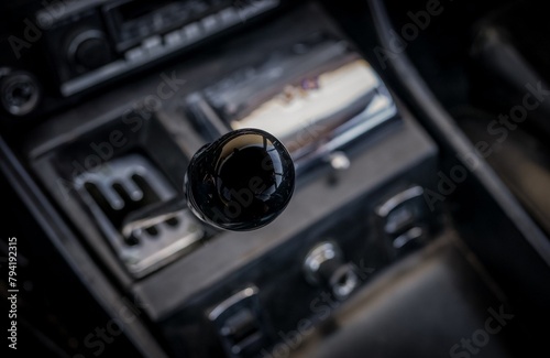 Black car shift knob