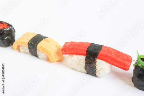 sushi on a white plate