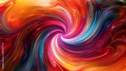 A vibrant swirl of colors blend 