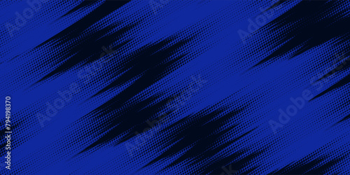 blue halftone dots blue color pattern gradient grunge texture background. Dot pop art comic sport style vector illustration. Eps10 photo