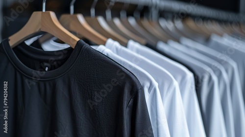 Stylish Men's T-Shirts on Retail Rack Generative AI