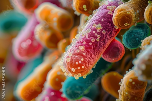 Gut Bacteria Protecting Against Allergies Generative AI photo
