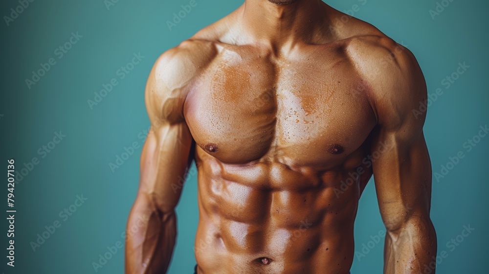 Fit and Toned Athlete Showcasing Healthy Lifestyle Generative AI