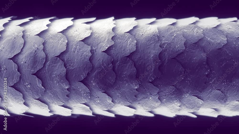 Hair damage animation. Single hair strand transition from Low to High porosity 