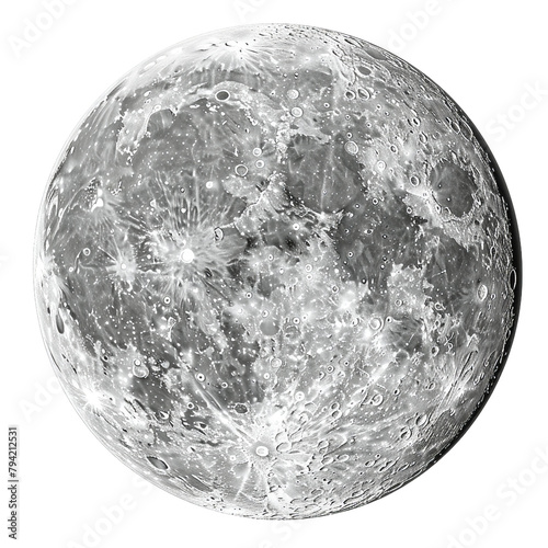 moon isolated on white background
