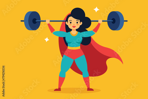 woman strength vector illustration