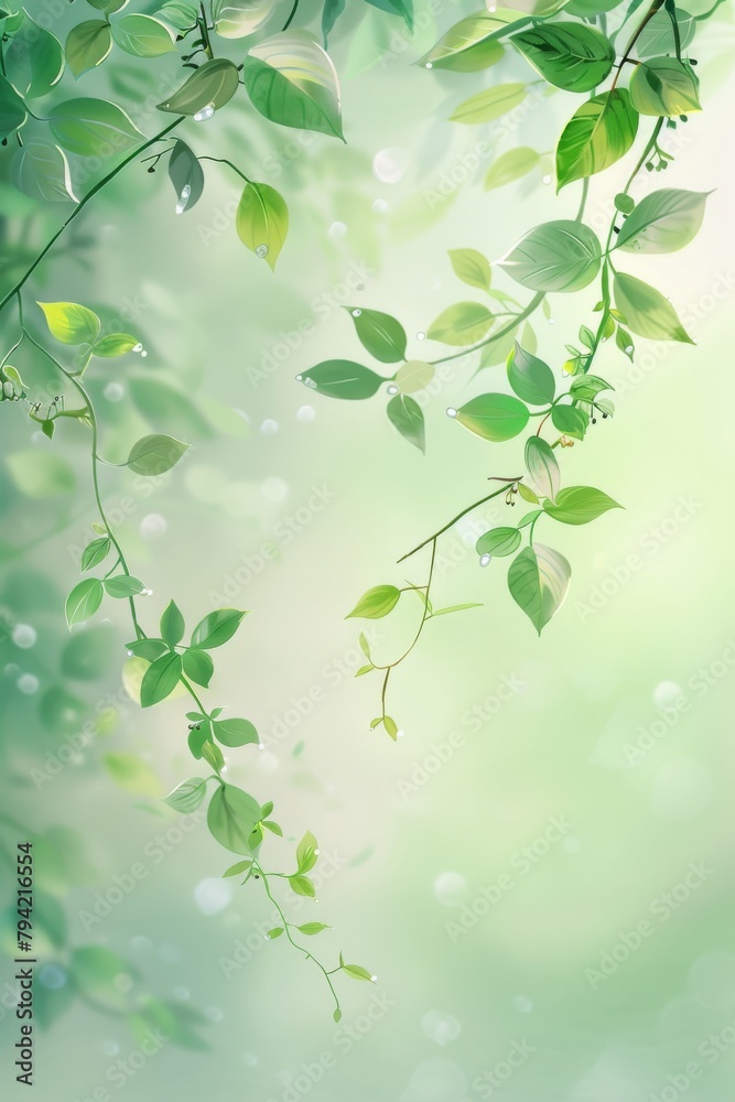 Obraz premium Close Up of Tree Branch With Leaves