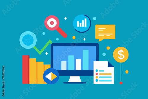 business analytic vector illustration
