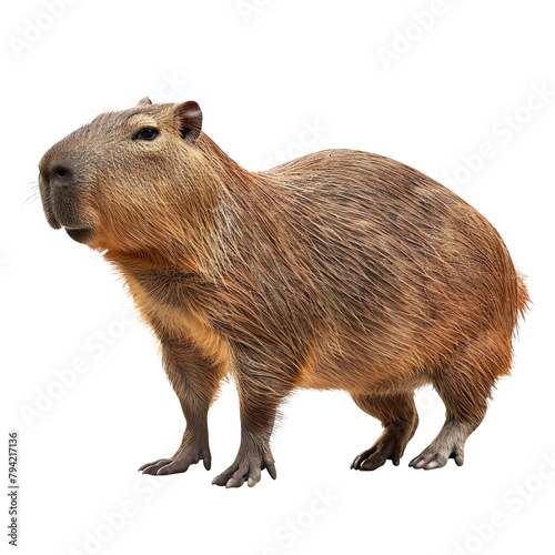 Capybara isolated on a transparent background  