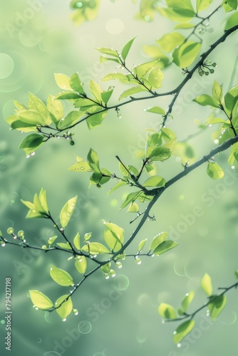 Close-Up of Tree Branch With Leaves