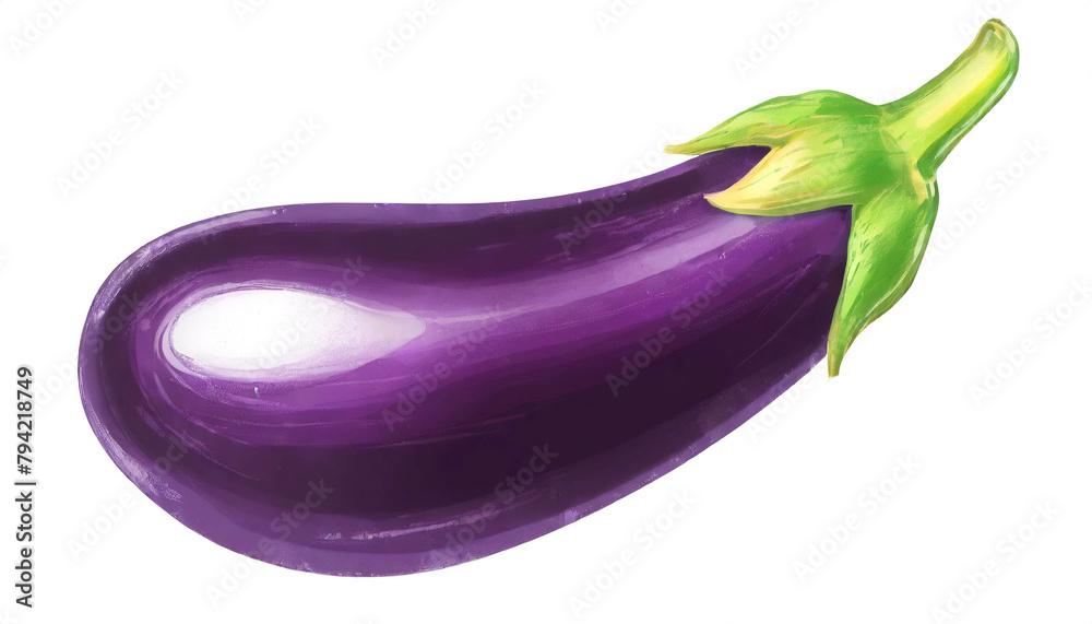 Aubergine isoliert auf weißen Hintergrund, Freisteller Aubergine isoliert auf weißen Hintergrund, Freisteller