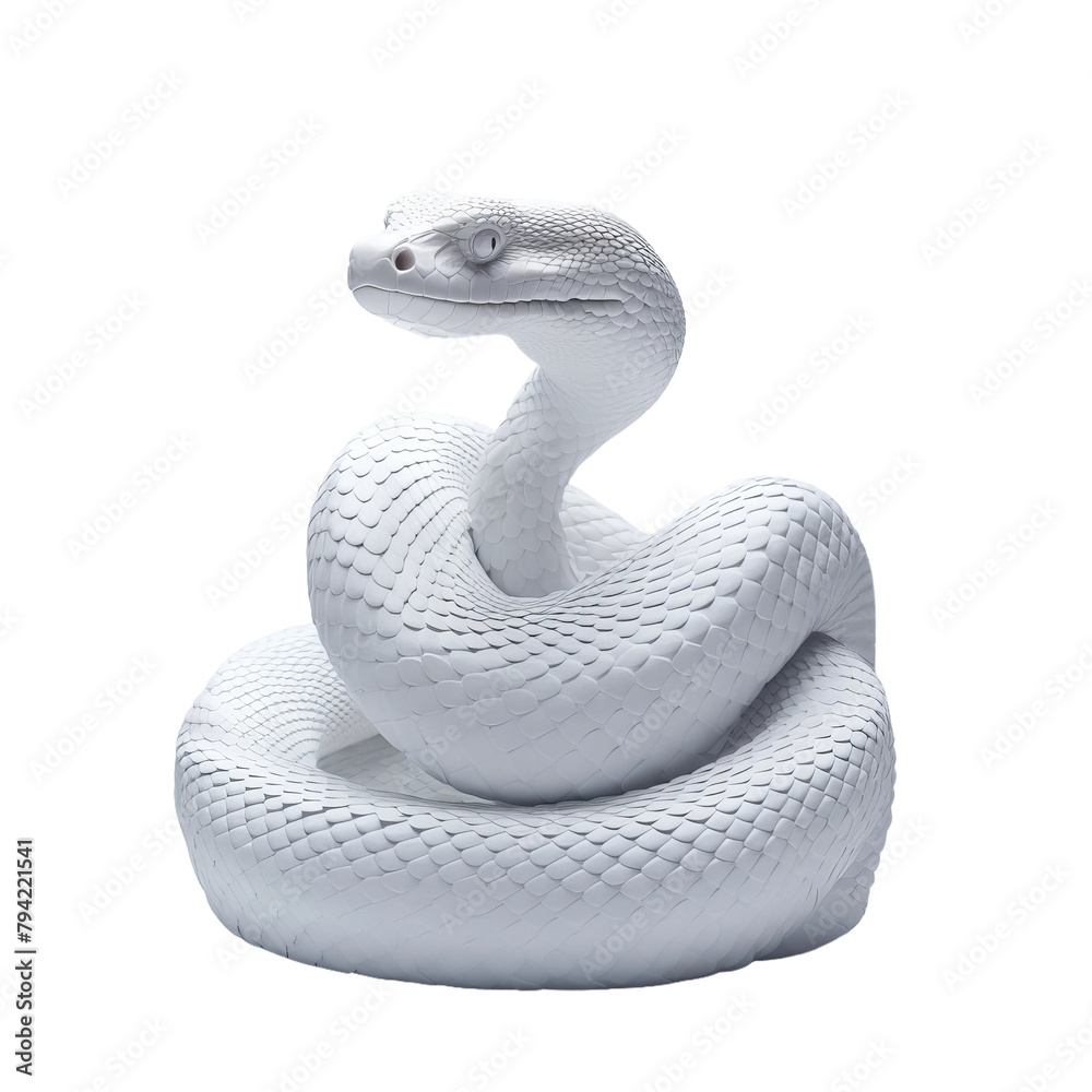 Fototapeta premium snake in front of white