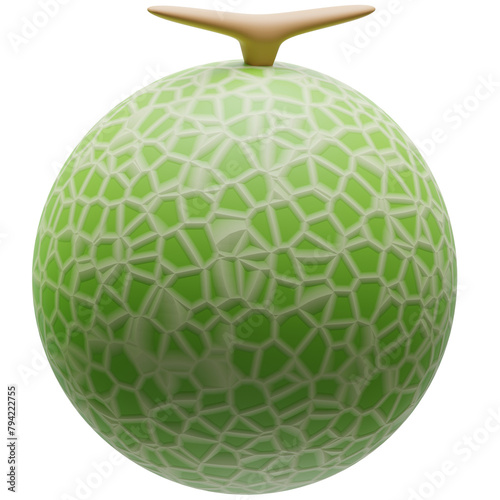 3D illustration Melon object 