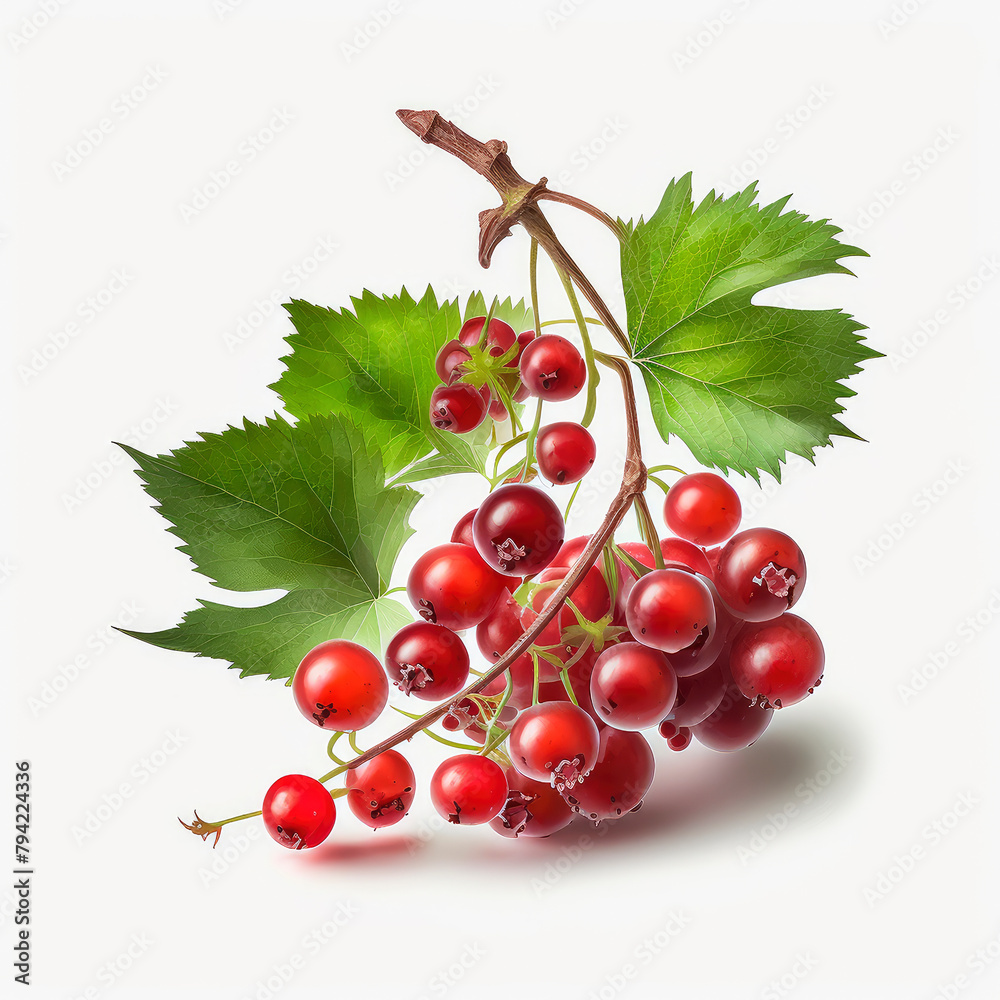 Currant berries isolate on white background. Generative AI, Currant berries isolate on white background. Generative AI,