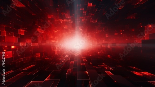 red geometric shape abstract technology background © ProArt Studios