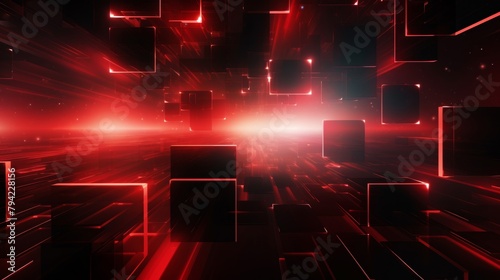 red geometric shape abstract technology background