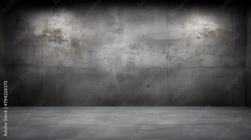 Scary dark walls, slightly light black concrete cement texture for background Scary dark walls, slightly light black concrete cement texture for background