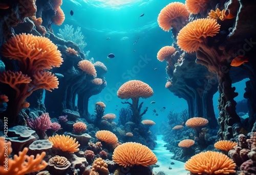 70S a hyperrealistic 8k underwater coral city with (2)