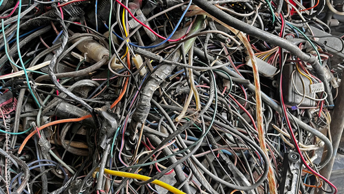 Waste cables from the car repair shop.