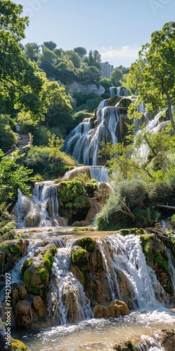 Waterfall - A Natural Wonder. Idyllic Travel Destination