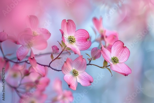 Beautiful Pink Dogwood Blossoms in Salem, Oregon - A Stunning Spring Nature Scene