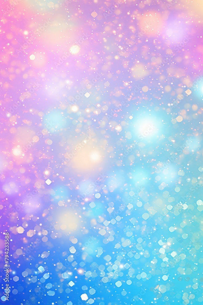 Rainbow fantasy bright background with sparkles. For designing invitations for parties, Christmas and holidays.