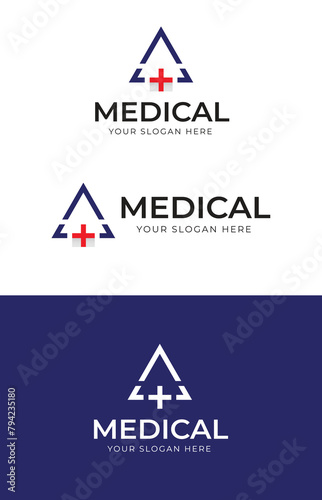 Letter A Hospital medical Logo