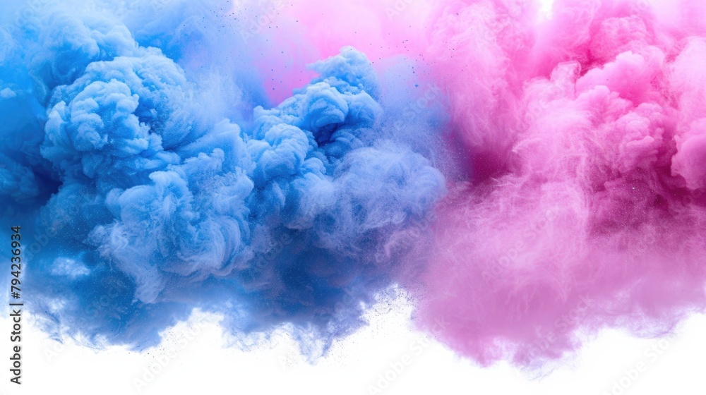 Vibrant explosion of colors on white background Vibrant explosion of colors on white background