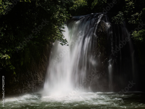 Cascada Rio Hollin is an impressive waterfall in Ecuador photo